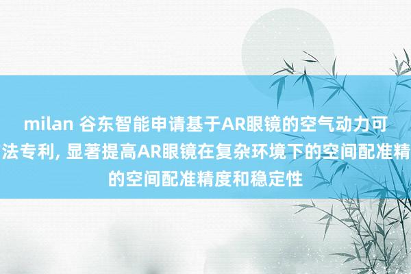 milan 谷东智能申请基于AR眼镜的空气动力可视化交互方法专利, 显著提高AR眼镜在复杂环境下的空间配准精度和稳定性